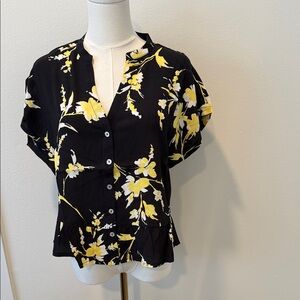 Knotsisters Ryan Top True Romance Floral Peplum Blouse Size Small NWT